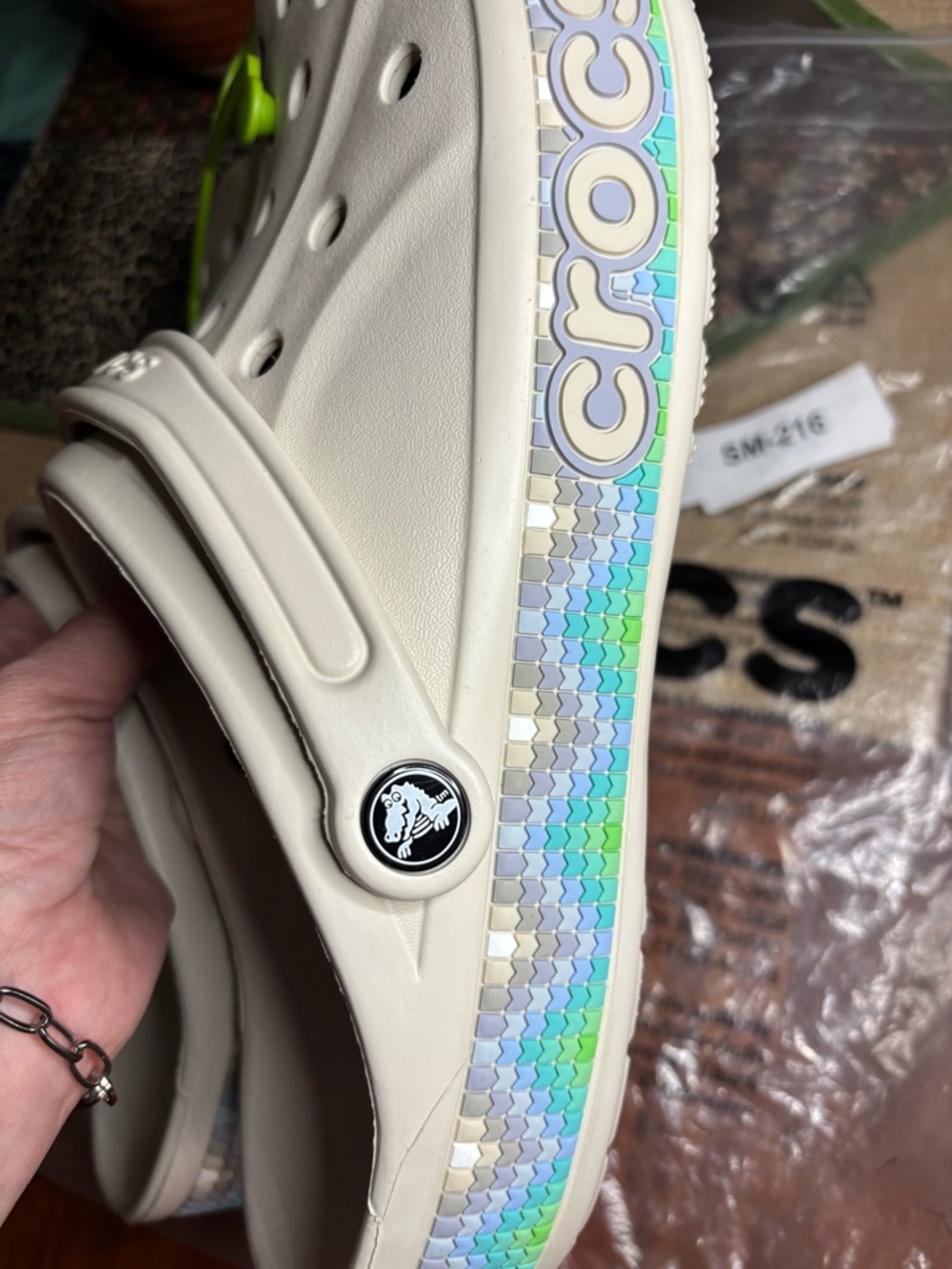 CROCS Classic Slip-On Loafers in White -
NO BOX 45/12 - Picture 6 of 8